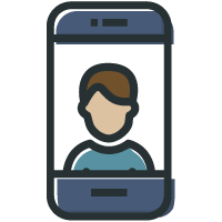 An icon of a letter, partially opened